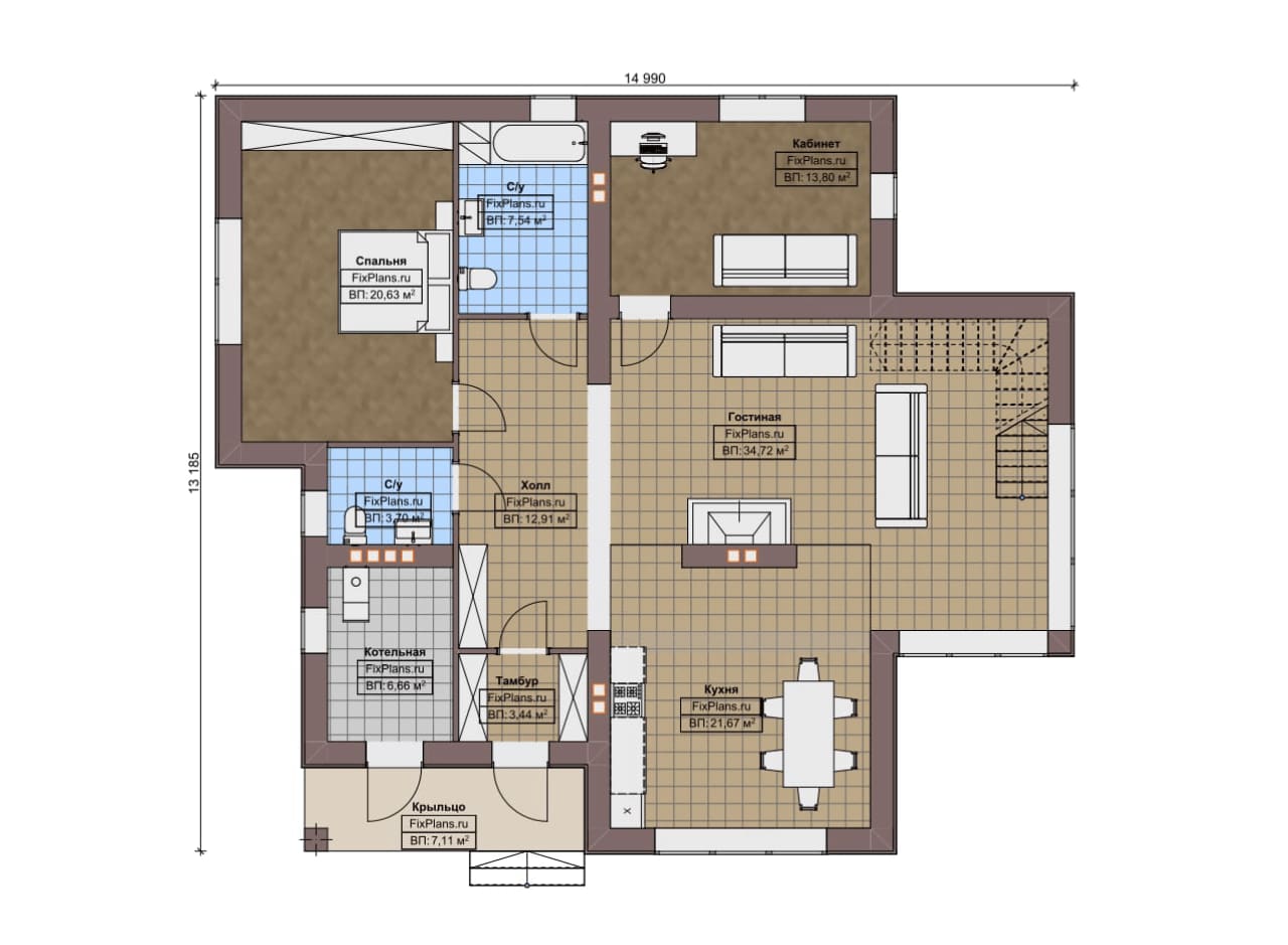 Планировка Двухэтажный дом F-10565