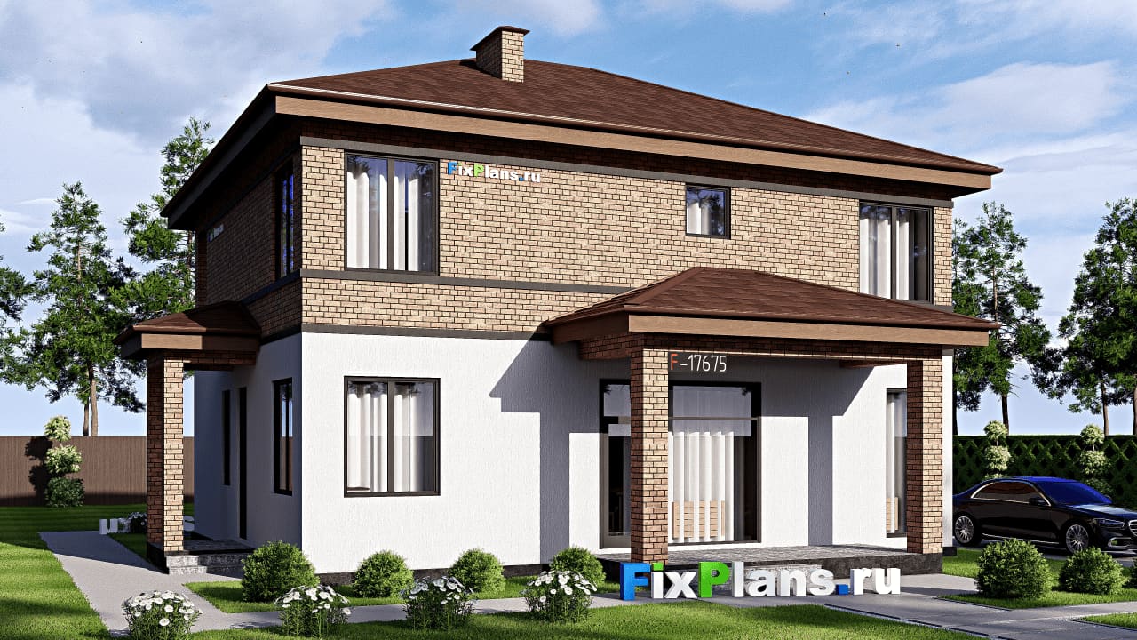 Двухэтажный дом F-17675 — фасад