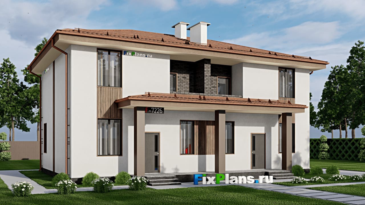 Двухэтажный дом F-7226 — фасад