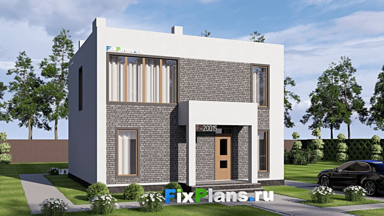 Двухэтажный дом F-20015 — фасад