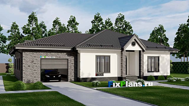 Одноэтажный дом F-3644